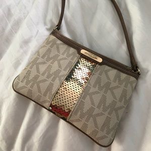 Michael Kors Jet Set Sequin Cross Body Bag